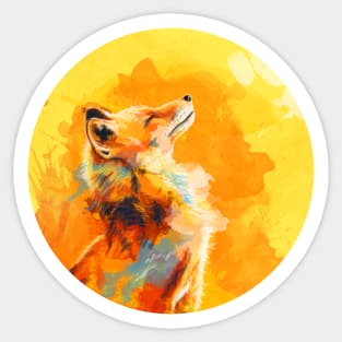 Blissful Light - Fox illustration Sticker